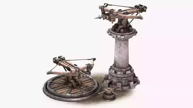 Ballista Tower Pack Low-poly 3D model