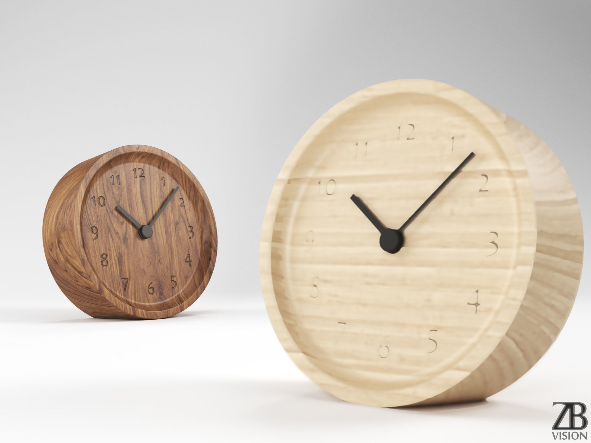Muku Desk Clock 3D model_2