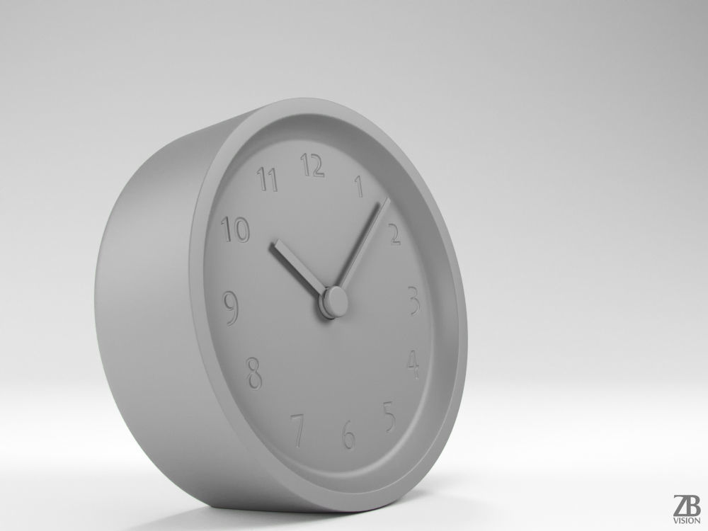 Muku Desk Clock 3D model_4