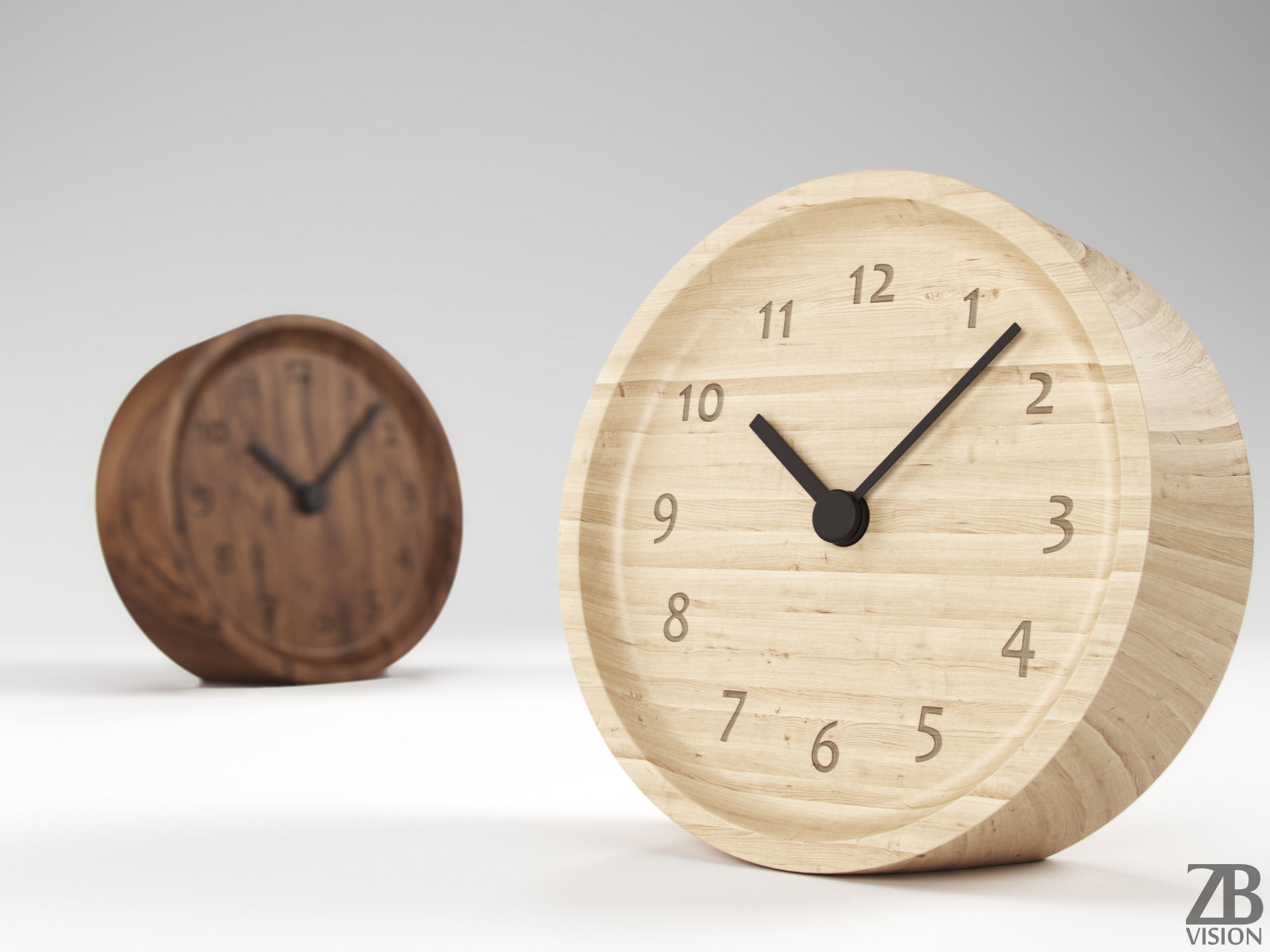 Muku Desk Clock 3D model_1
