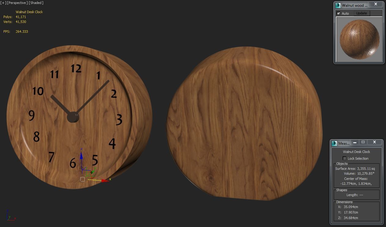 Muku Desk Clock 3D model_5