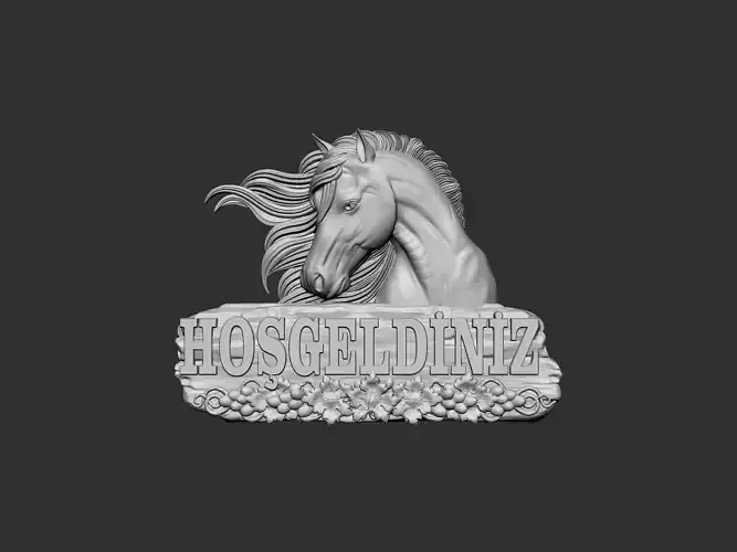 At Figurlu Hosgeldiniz Tabelasi 3D print model