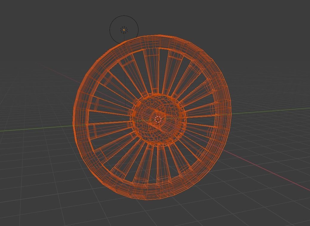 Cart wheel 3D model_1
