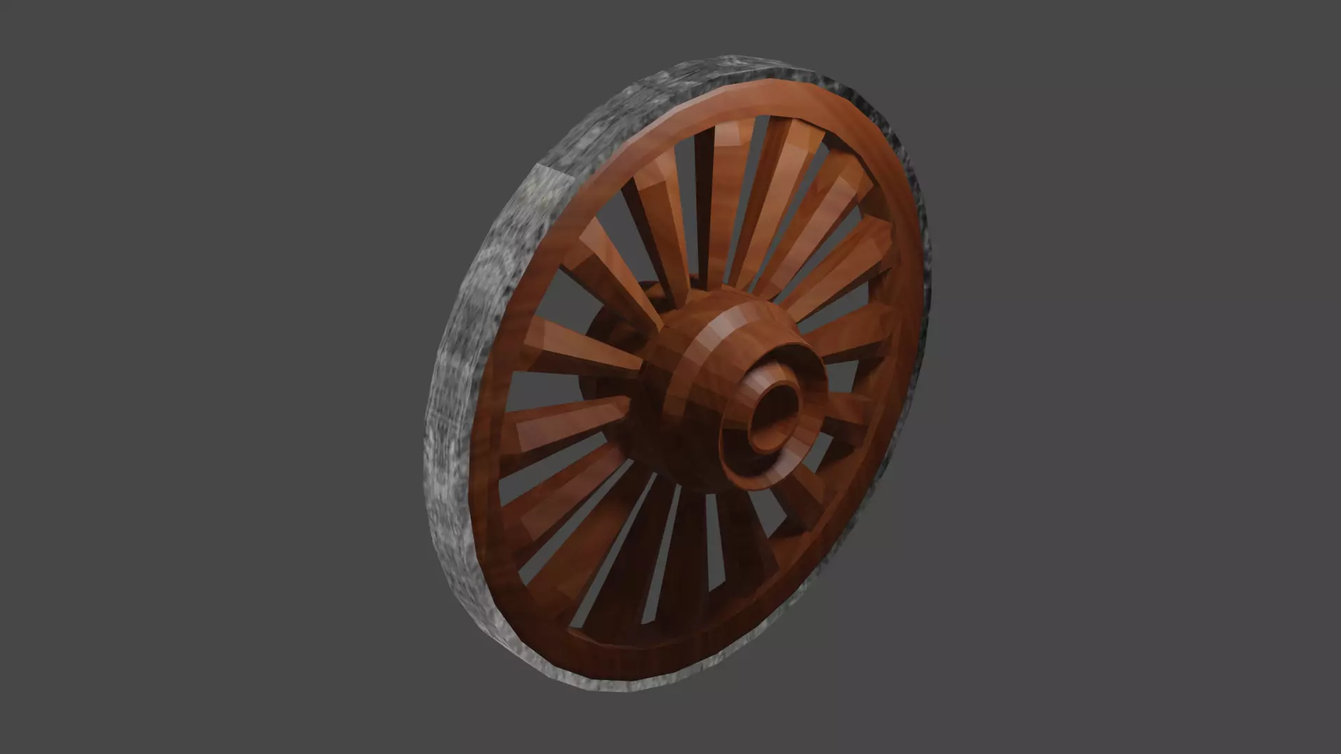 Cart wheel 3D model_0