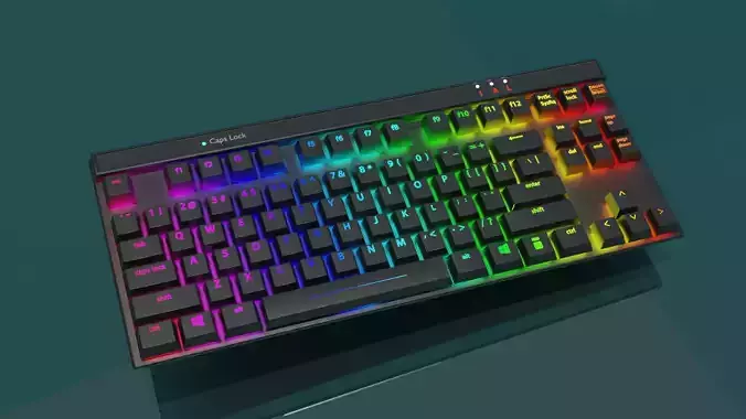 RGB Gaming Keyboard Cool 3d Model PC