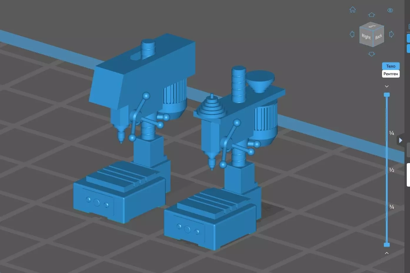 Drilling machine Scale model 1 43 3D print model