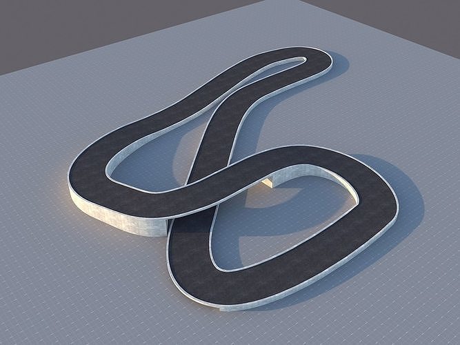  Drift Circuit Race Track v2 Low-poly 3D model
