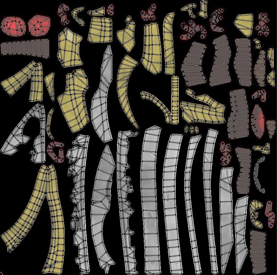 Magic Dagger with Runes LOW-Poly  PBR GameReady Low-poly 3D model_8