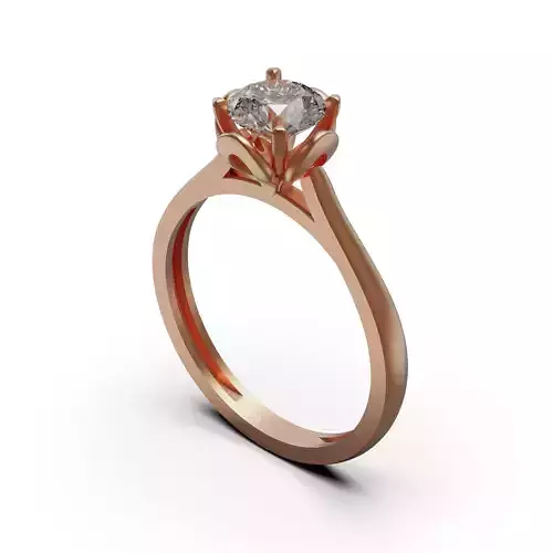 solitiare engagement ring gold