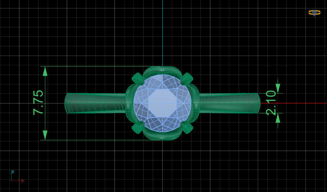 solitiare engagement ring gold 3D print model_17