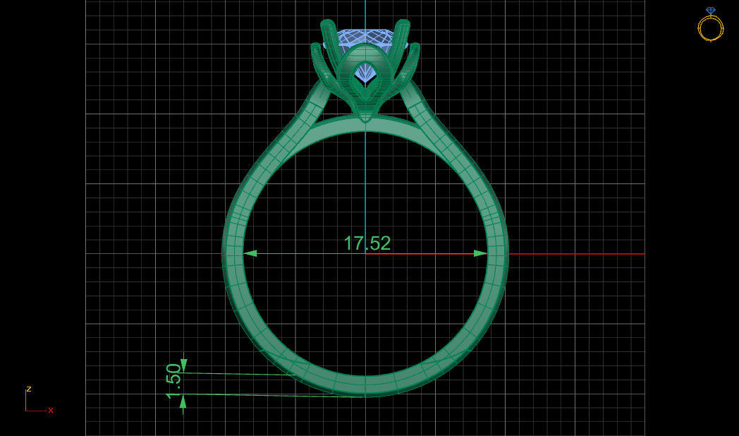 solitiare engagement ring gold 3D print model_18