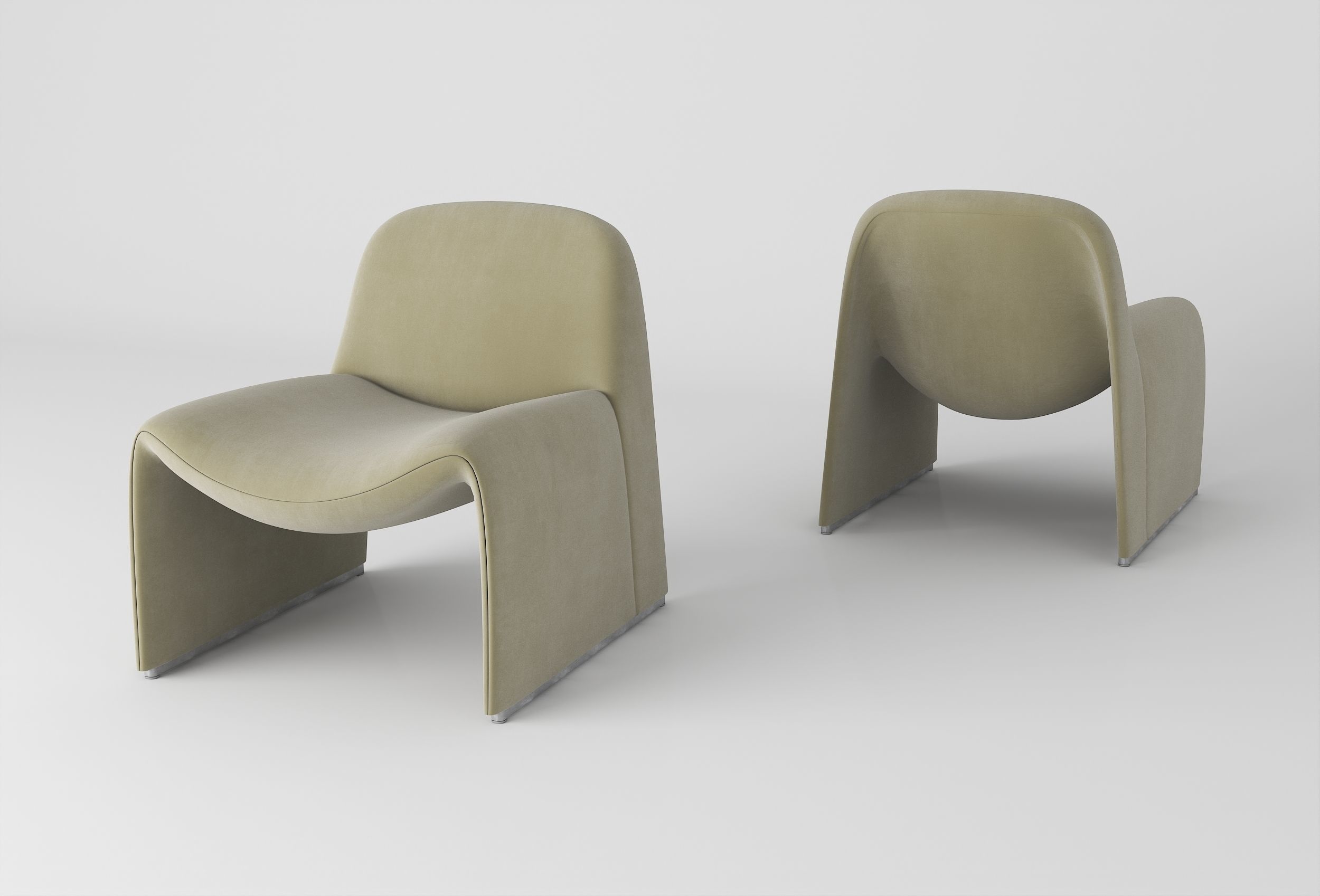 ALKY chair  by Giancarlo Piretti Low-poly 3D model_2
