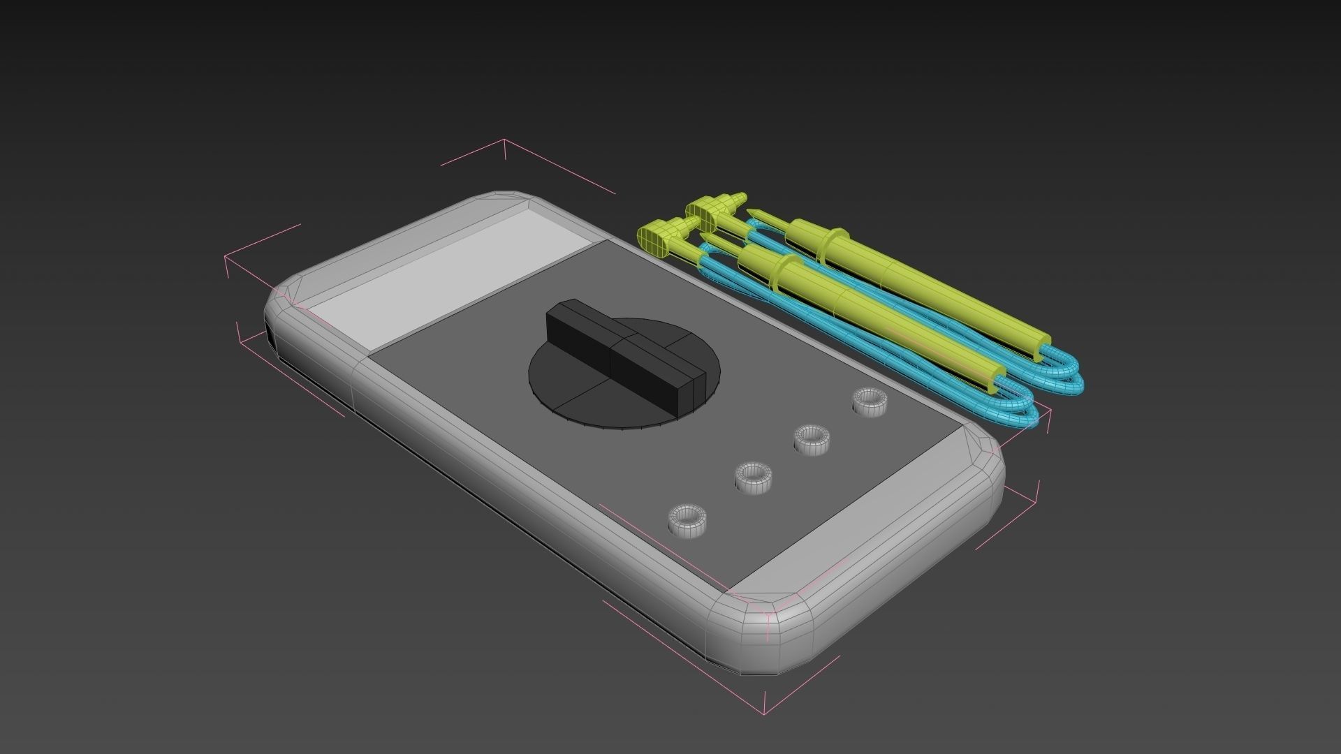 Multimeter digital Low-poly 3D model_10