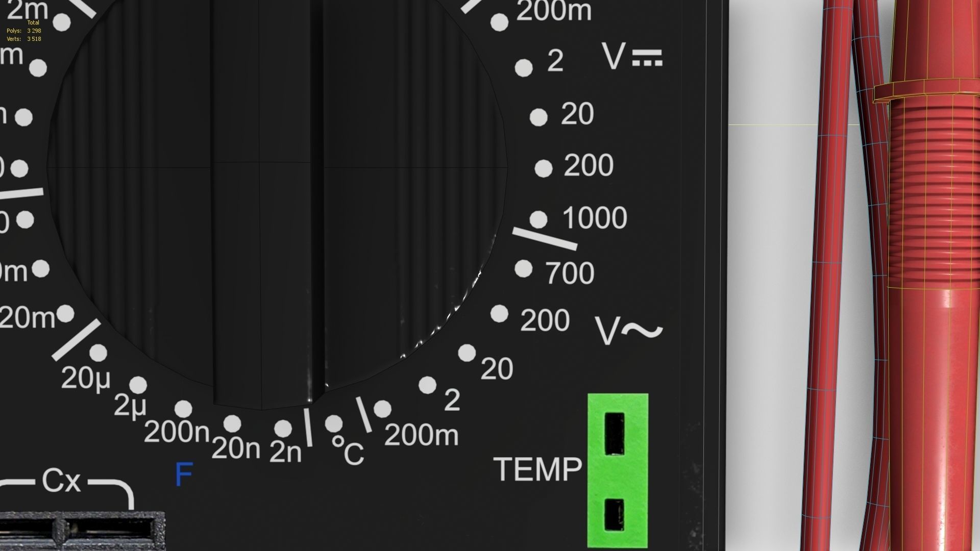 Multimeter digital Low-poly 3D model_3