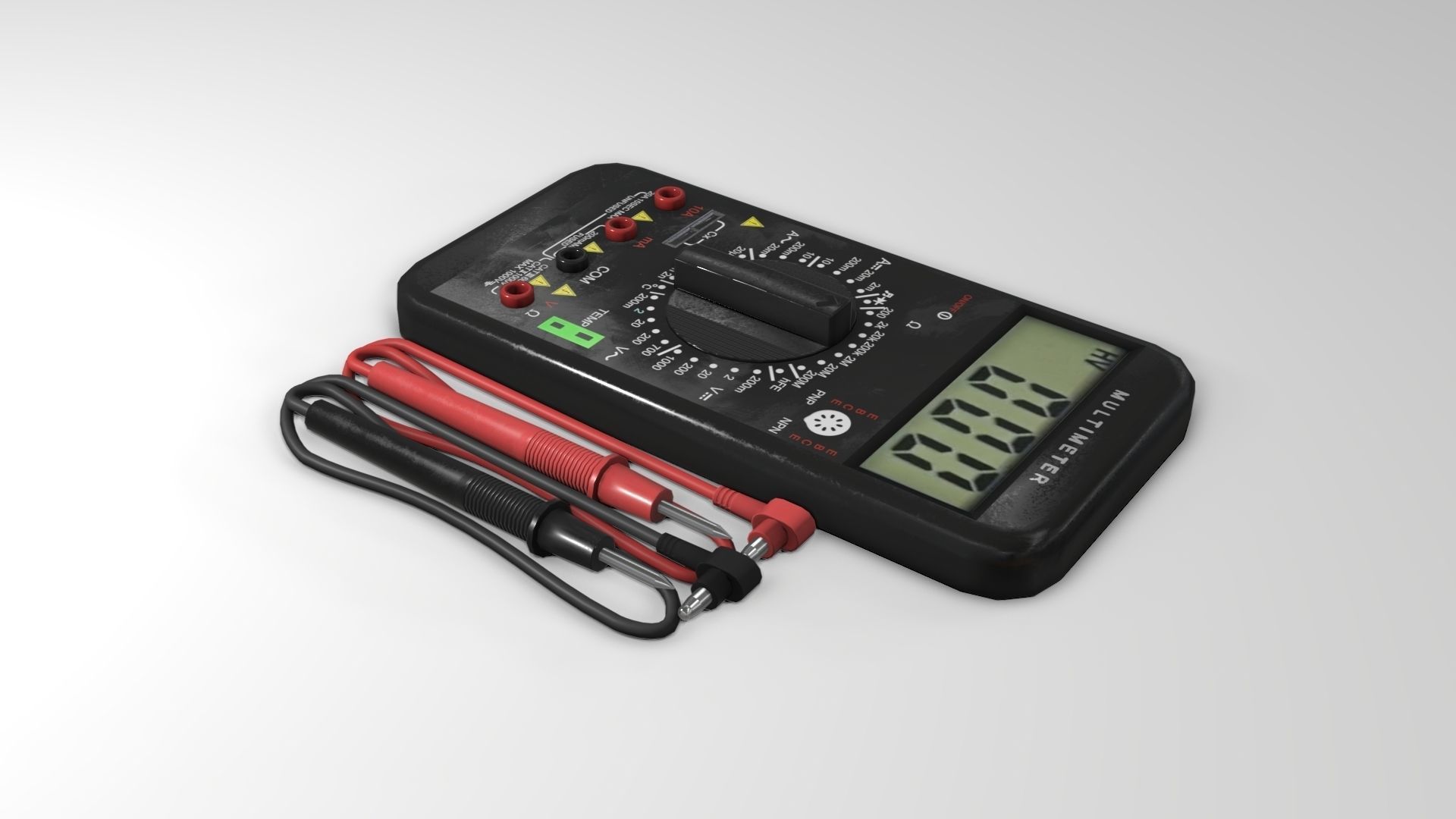 Multimeter digital Low-poly 3D model_6