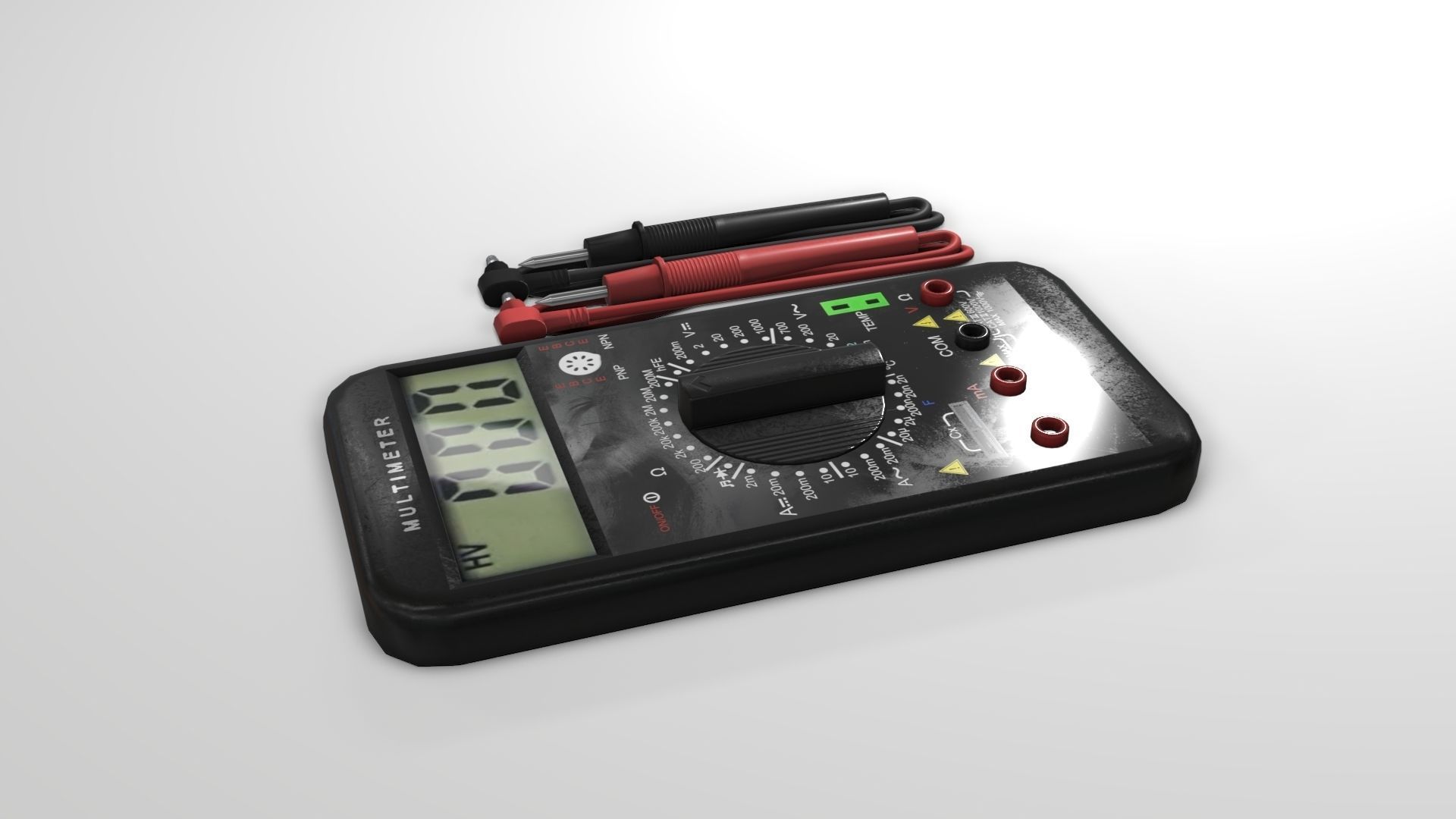 Multimeter digital Low-poly 3D model_2
