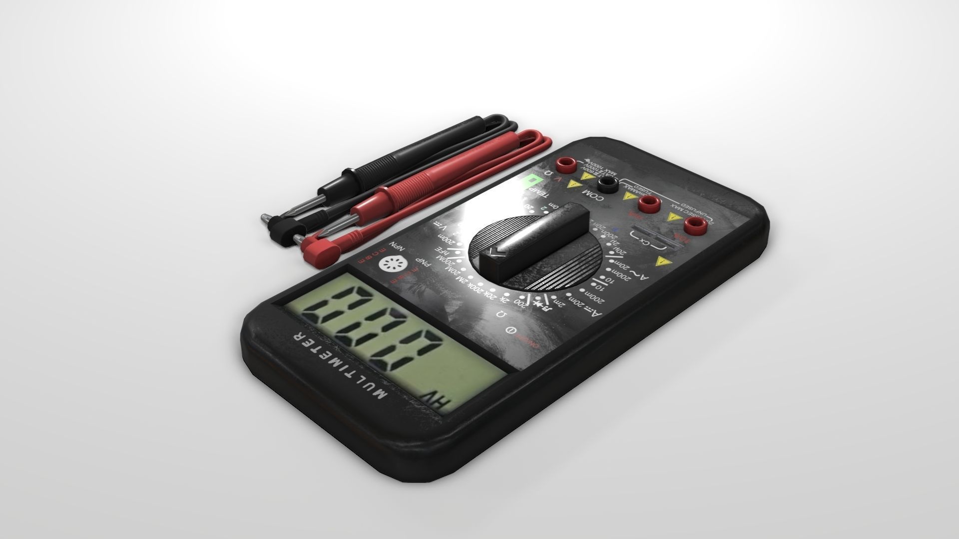 Multimeter digital Low-poly 3D model_7