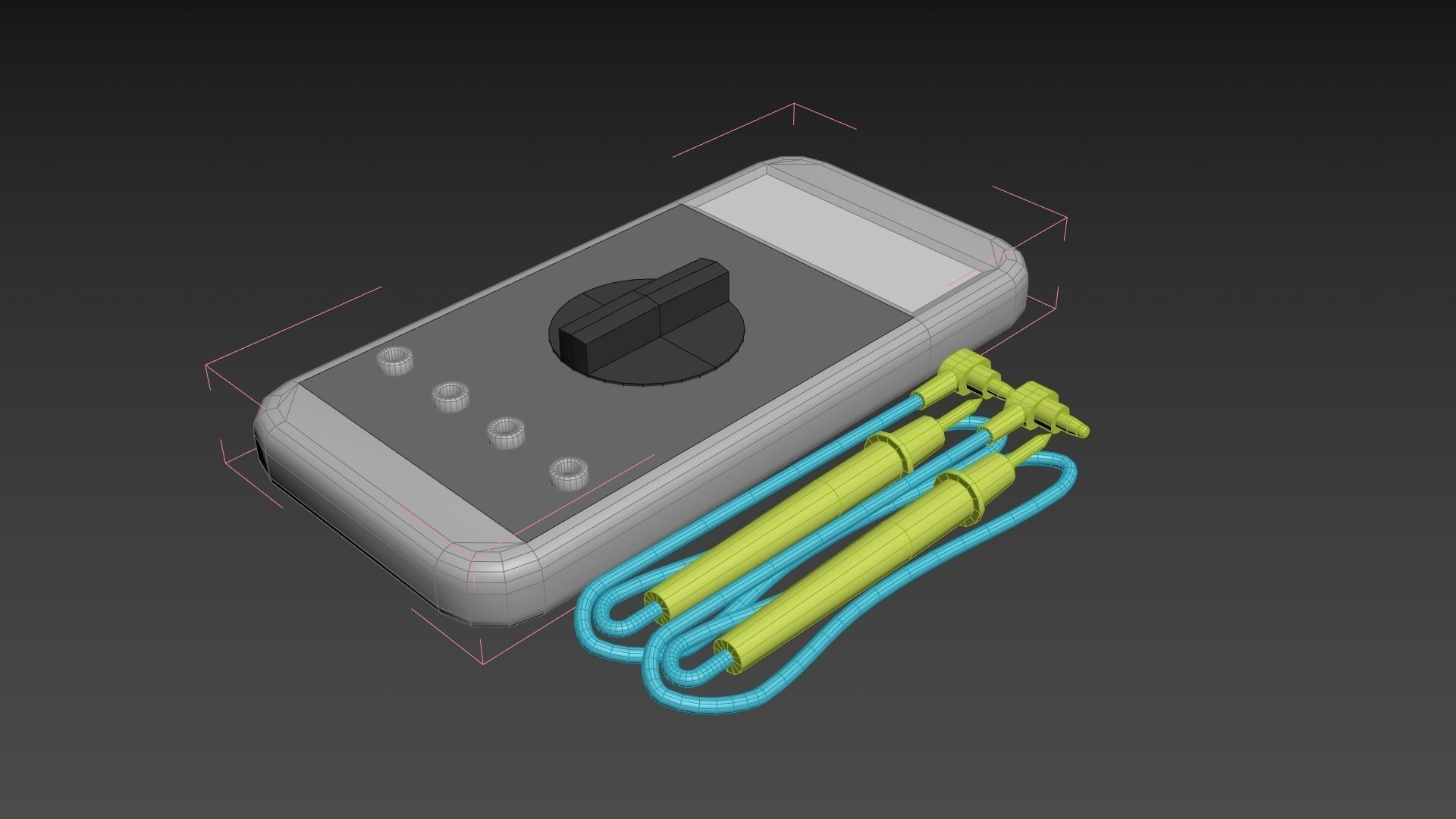 Multimeter digital Low-poly 3D model_11