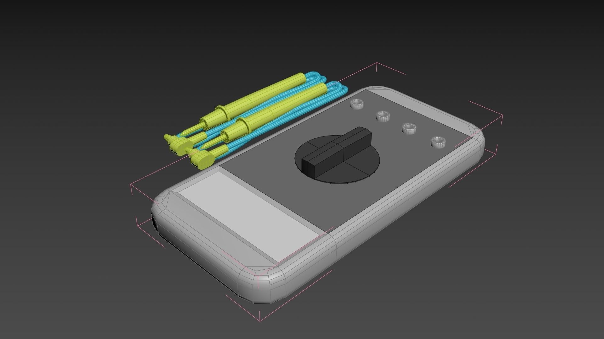 Multimeter digital Low-poly 3D model_13