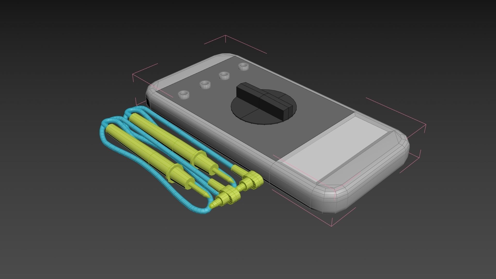 Multimeter digital Low-poly 3D model_12