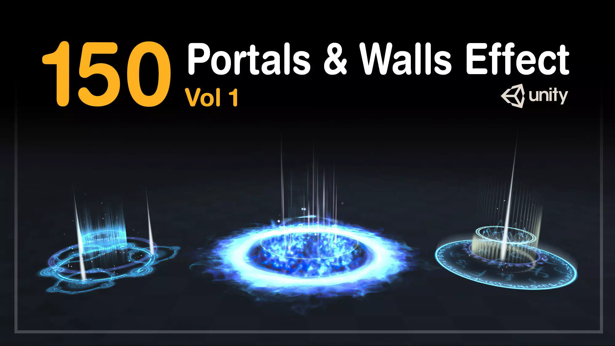 150 Portals and Walls Effect Low-poly 3D model