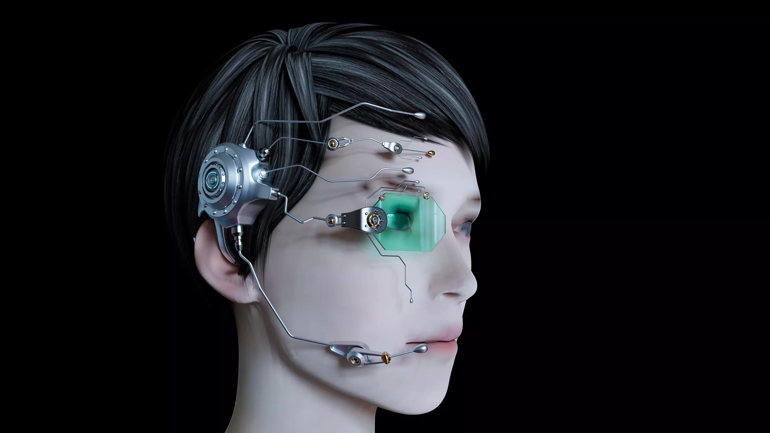 C4D modeling rendering --- science fiction glasses 3D model | CGTrader