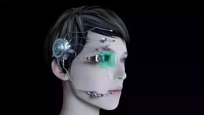 C4D modeling rendering --- science fiction glasses