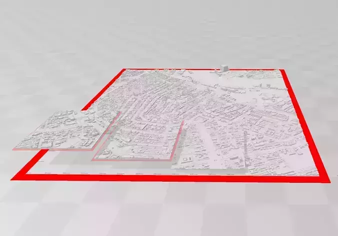 Amsterdam 3D print in parts 3D print model 