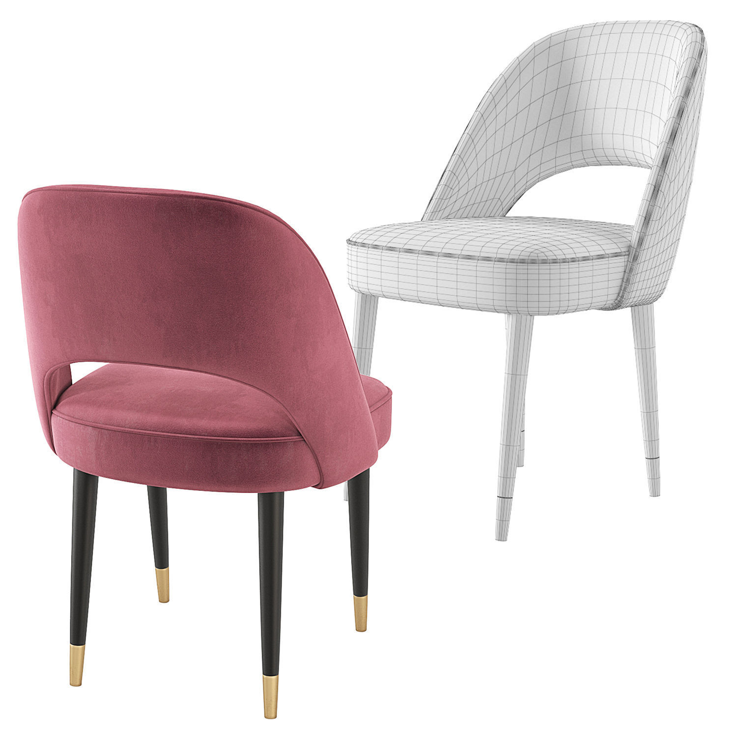 Laskasas Amour Dining Chair 3D model_3
