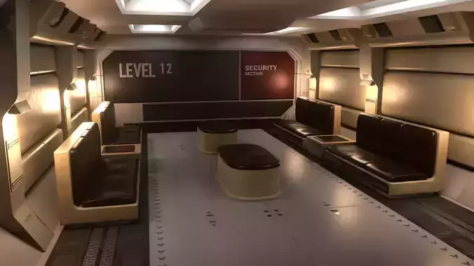 Room Project from alien isolation game  Free low-poly 3D model