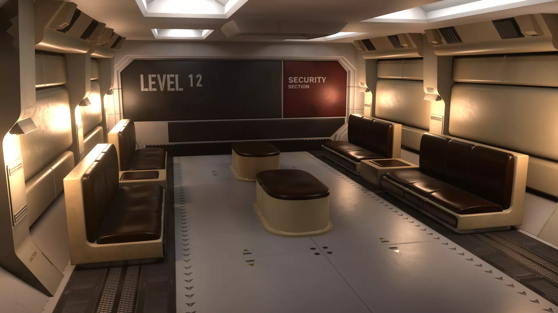 Room Project from alien isolation game  Free low-poly 3D model_0