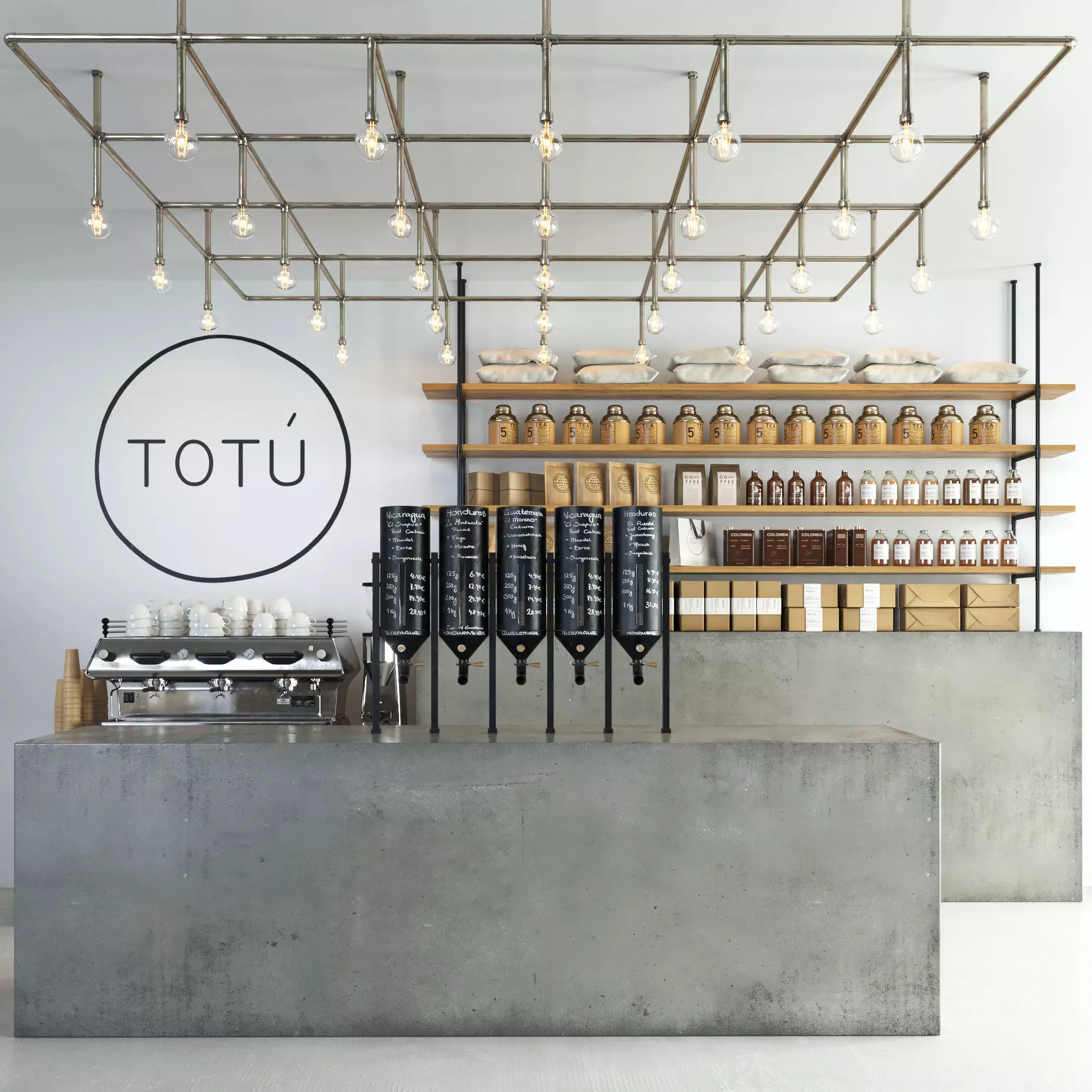 Cafe totu 3D model_0