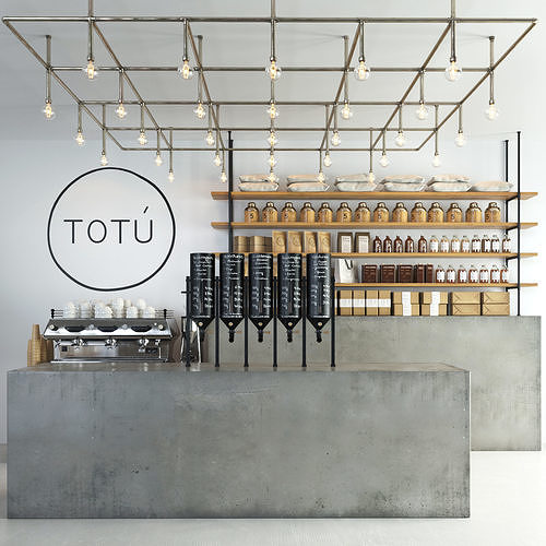 Cafe totu 3D model