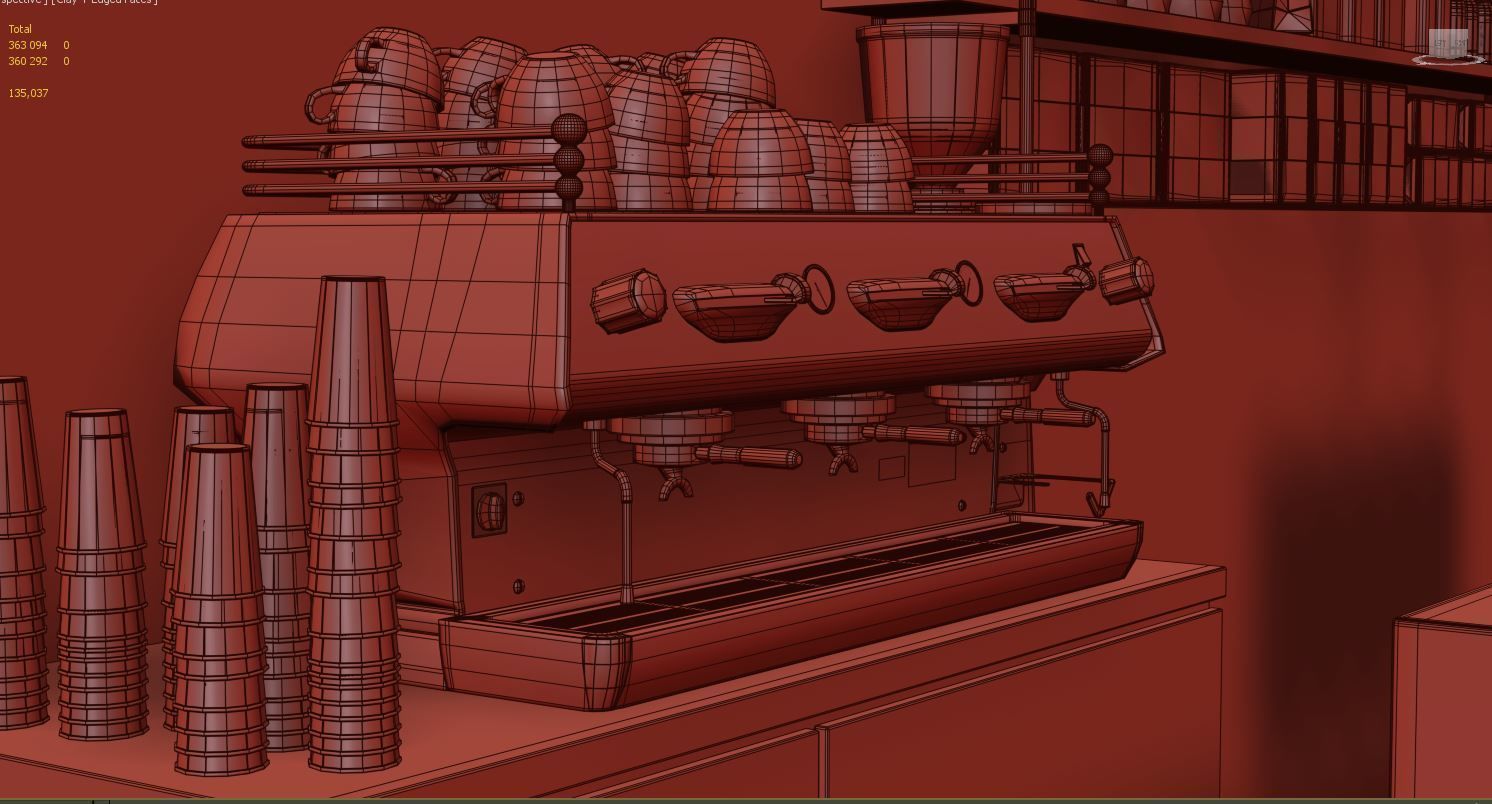 Cafe totu 3D model_5
