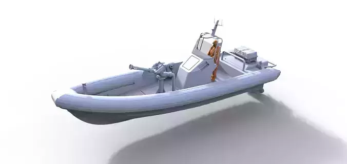 Lifeboat with driver and fire cannon