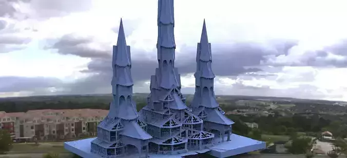 Witches houses together new with greenhouses