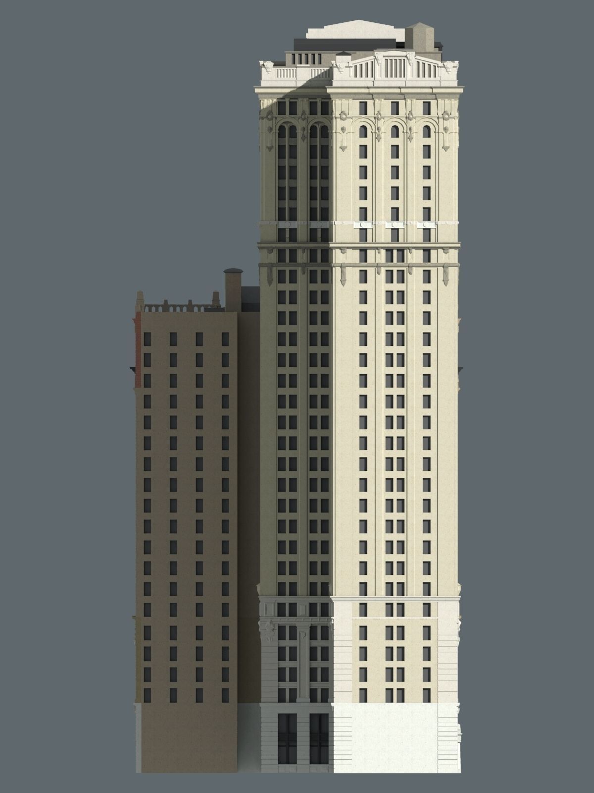 Whitehall Building and Annex 3D print model_6