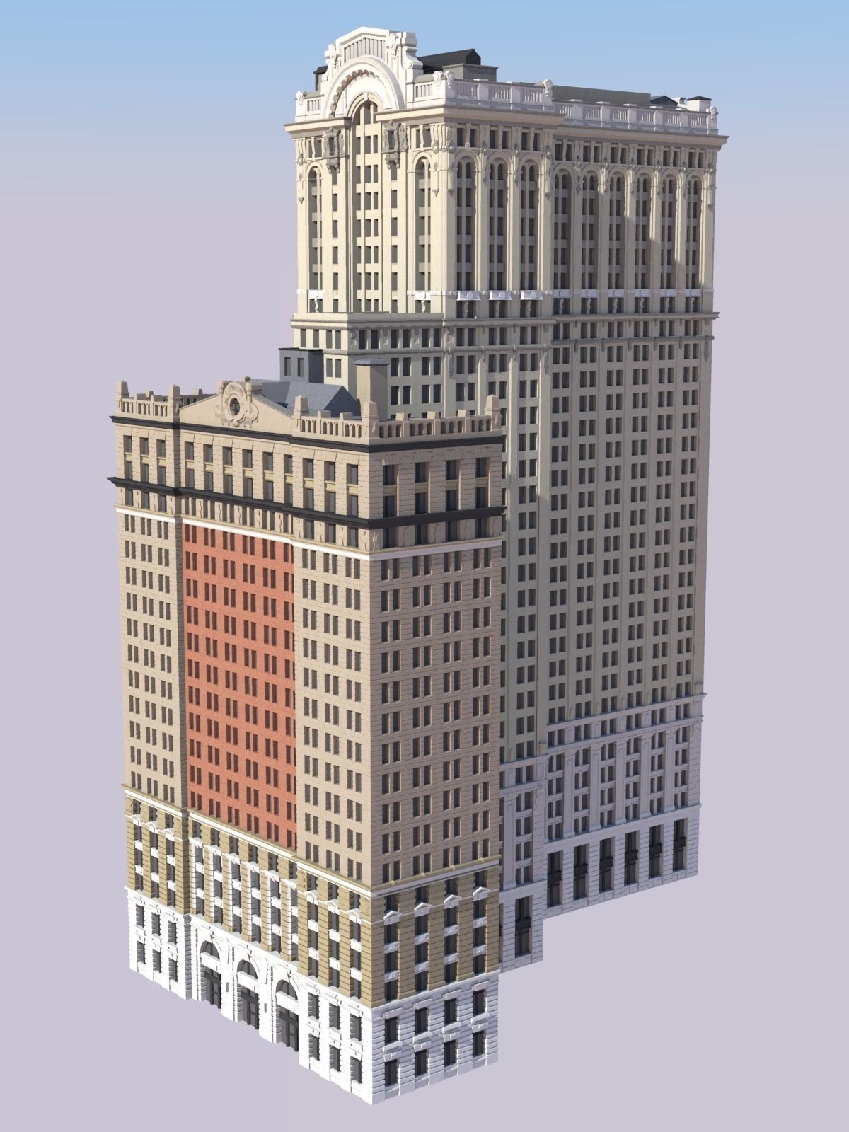 Whitehall Building and Annex 3D print model_2