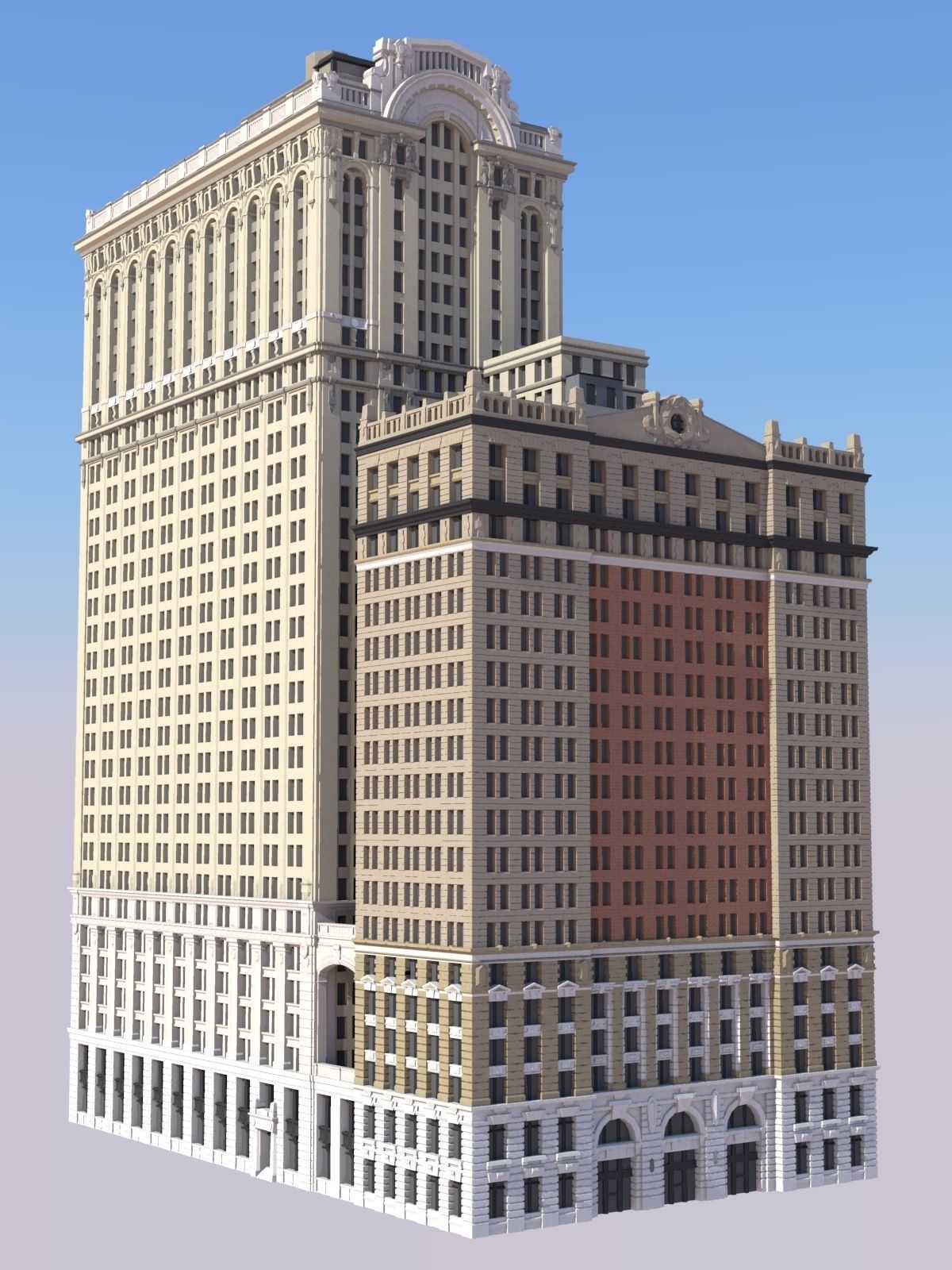Whitehall Building and Annex 3D print model_1