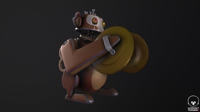 Jinx Monkey Bomb Rigged Low-poly 3D model