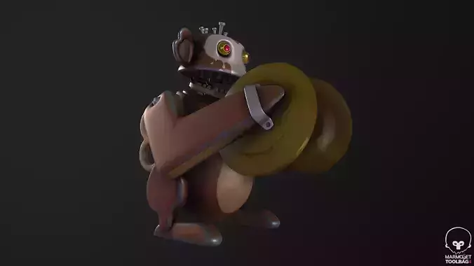 Jinx Monkey Bomb Rigged Low-poly 3D model
