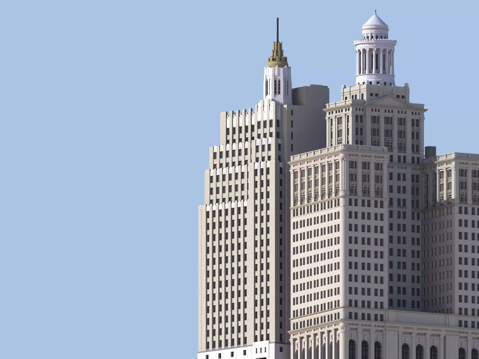 New Orleans Jazz Age Skyscrapers 3D print model_0