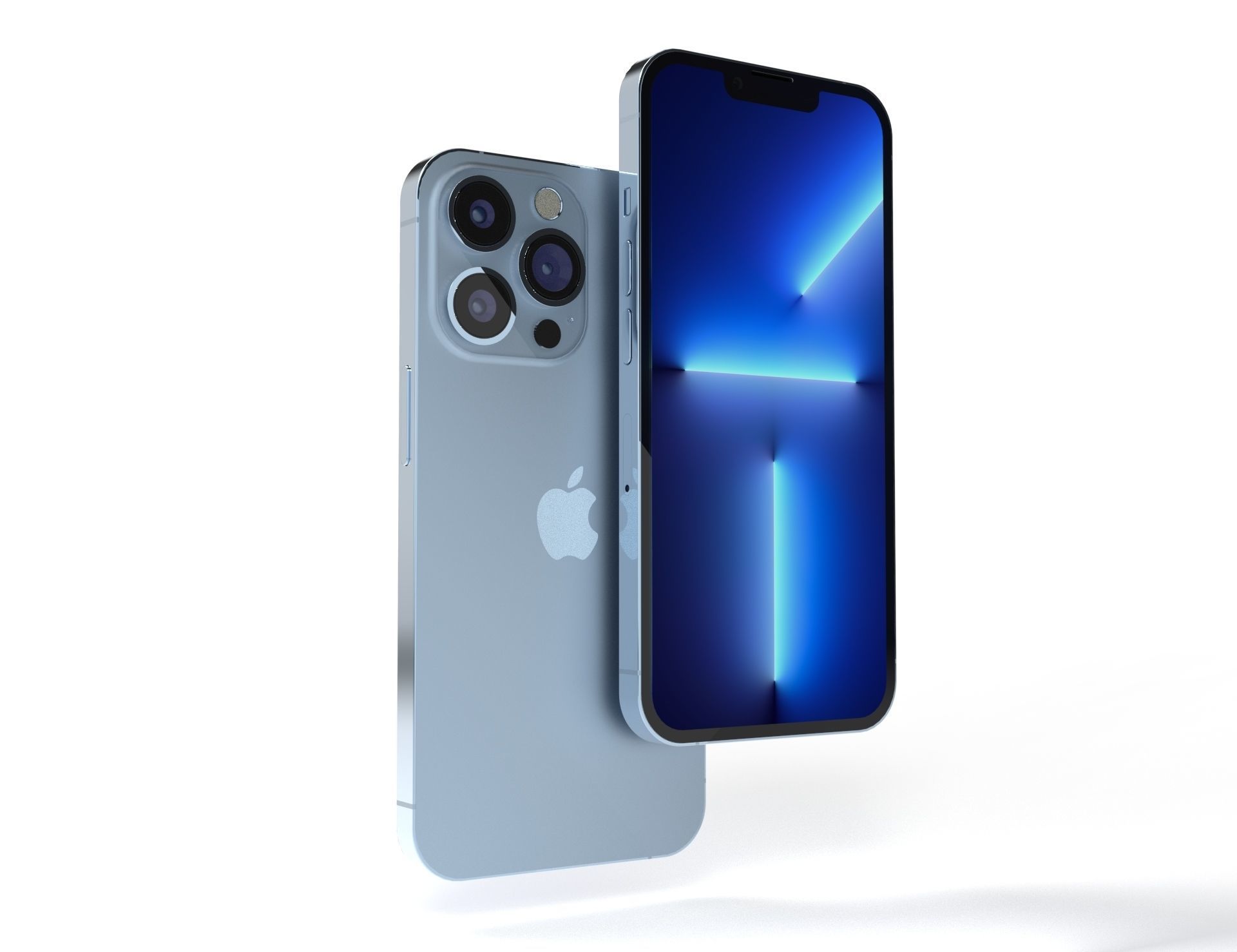 Apple iPhone 13 Pro all colors and new green color for KeyShot 3D model_1