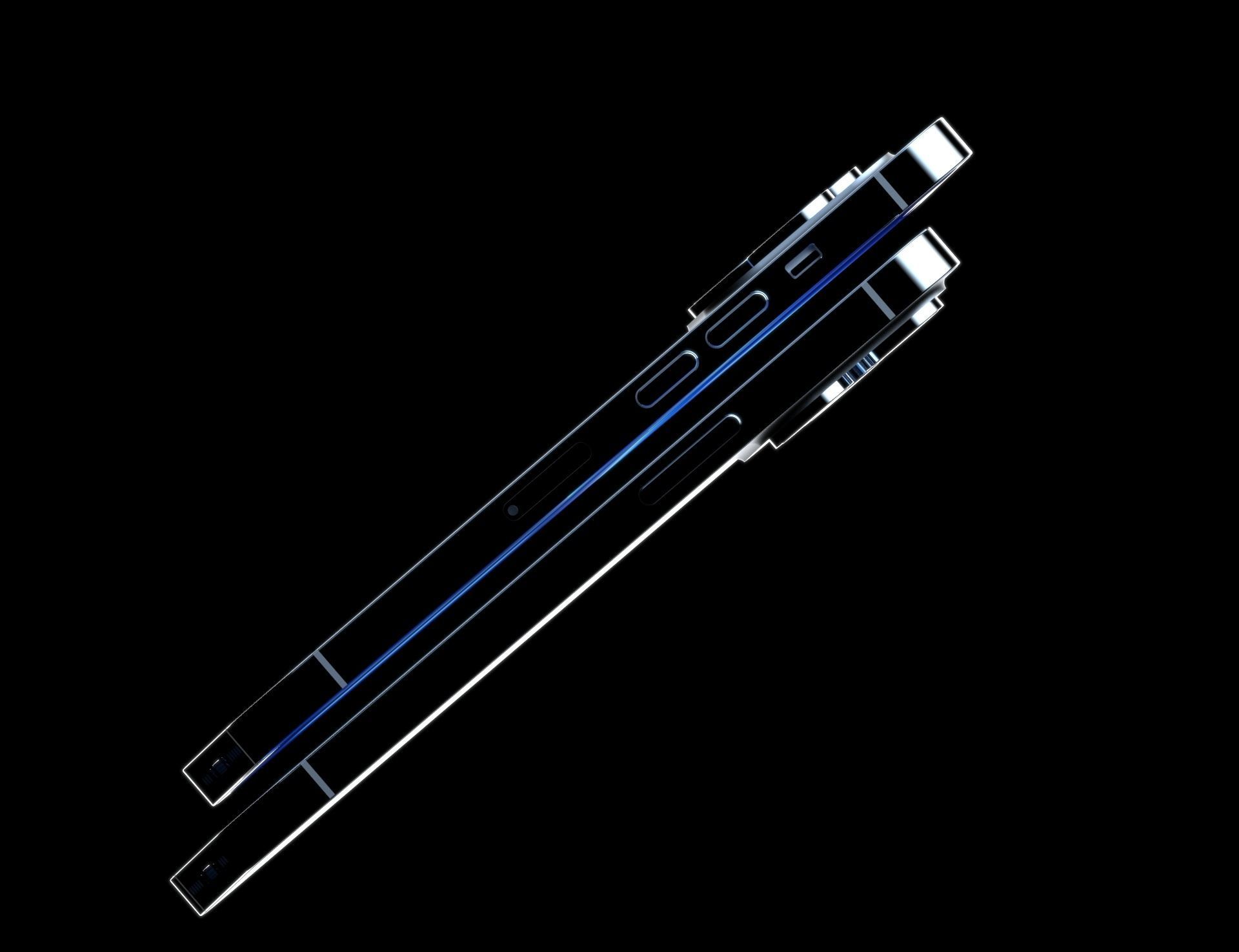 Apple iPhone 13 Pro all colors and new green color for KeyShot 3D model_3