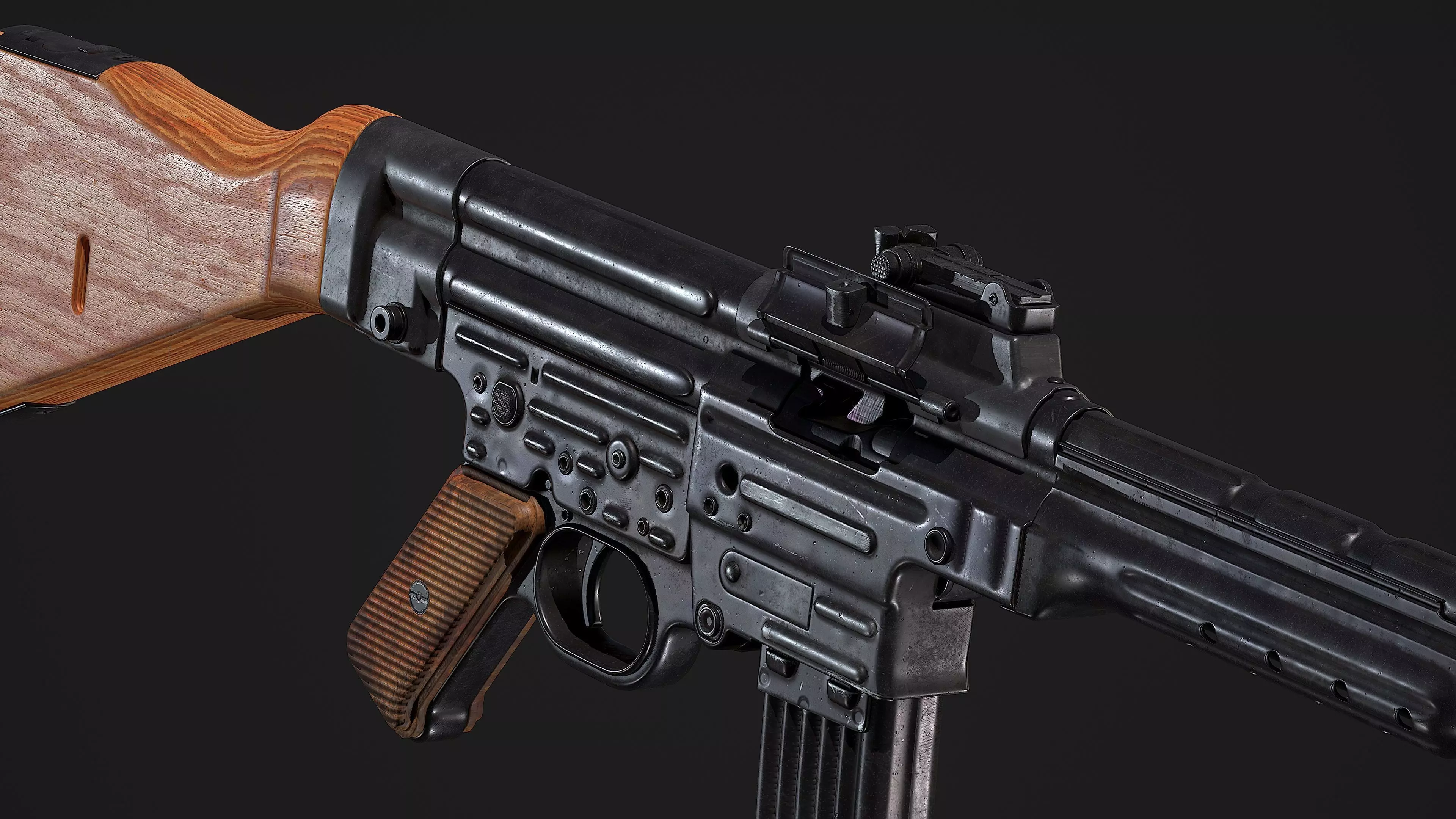 sturmgewehr 44 stg44 Low-poly 3D model_0