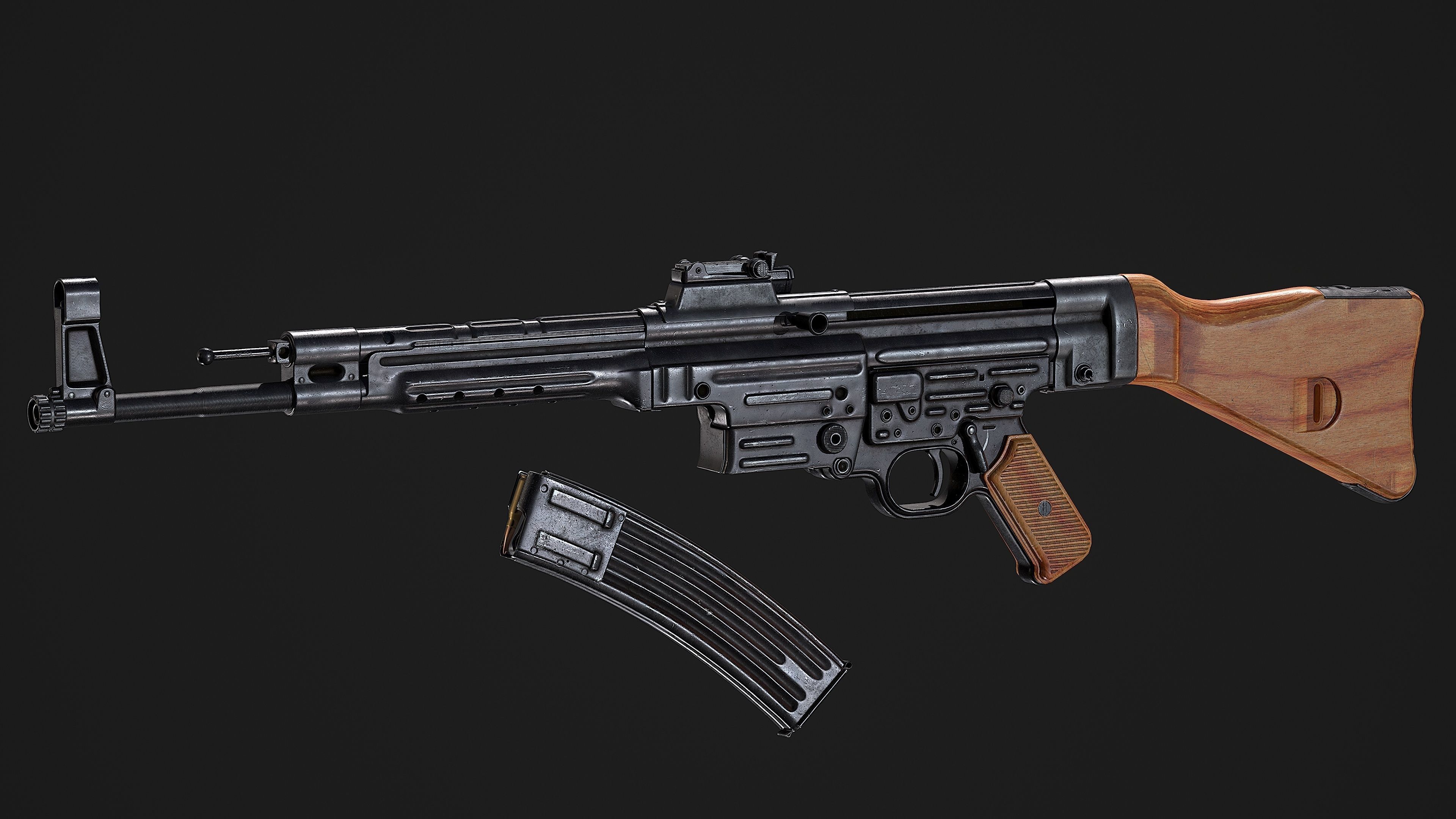 sturmgewehr 44 stg44 Low-poly 3D model_2