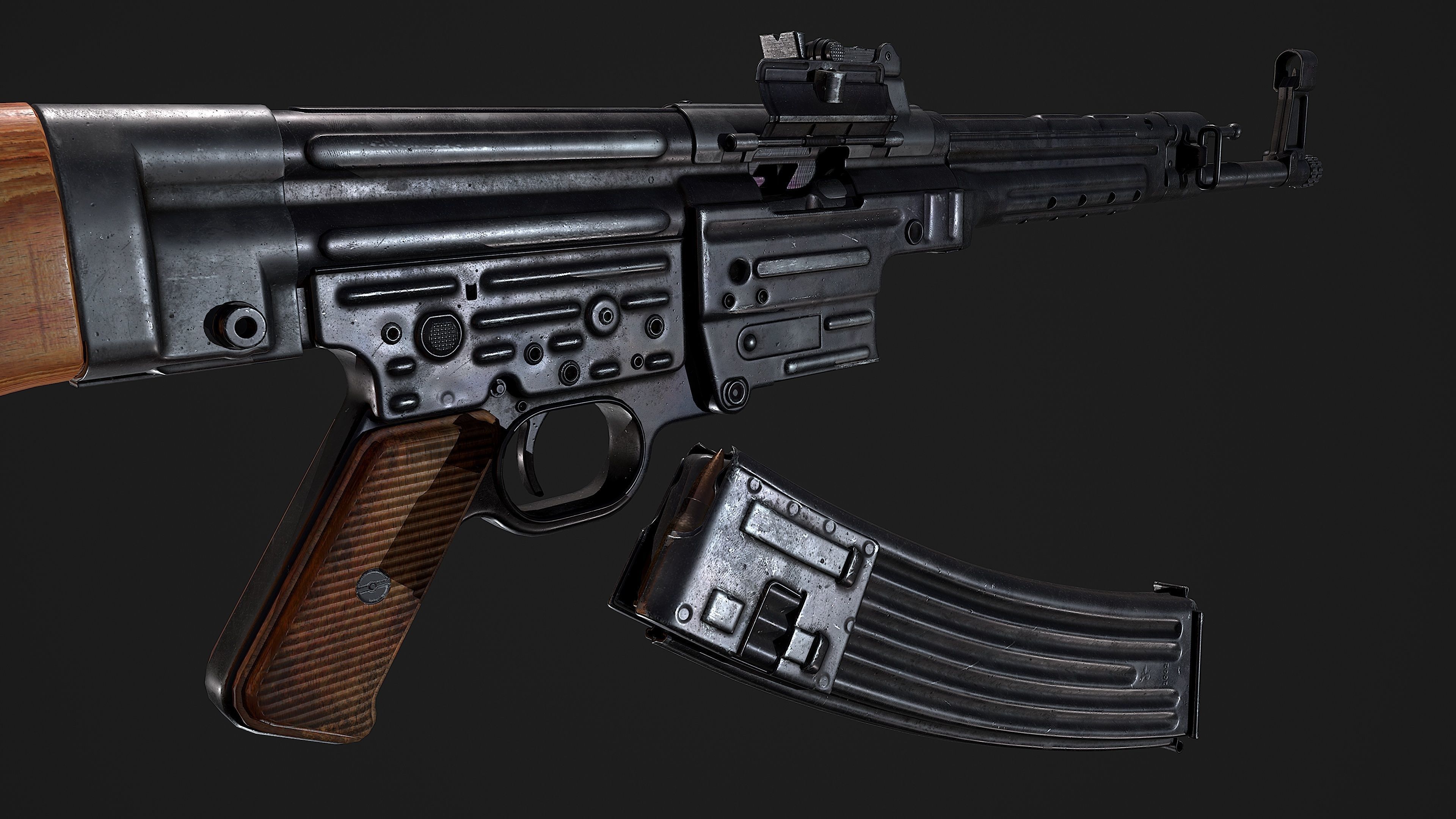 sturmgewehr 44 stg44 Low-poly 3D model_9