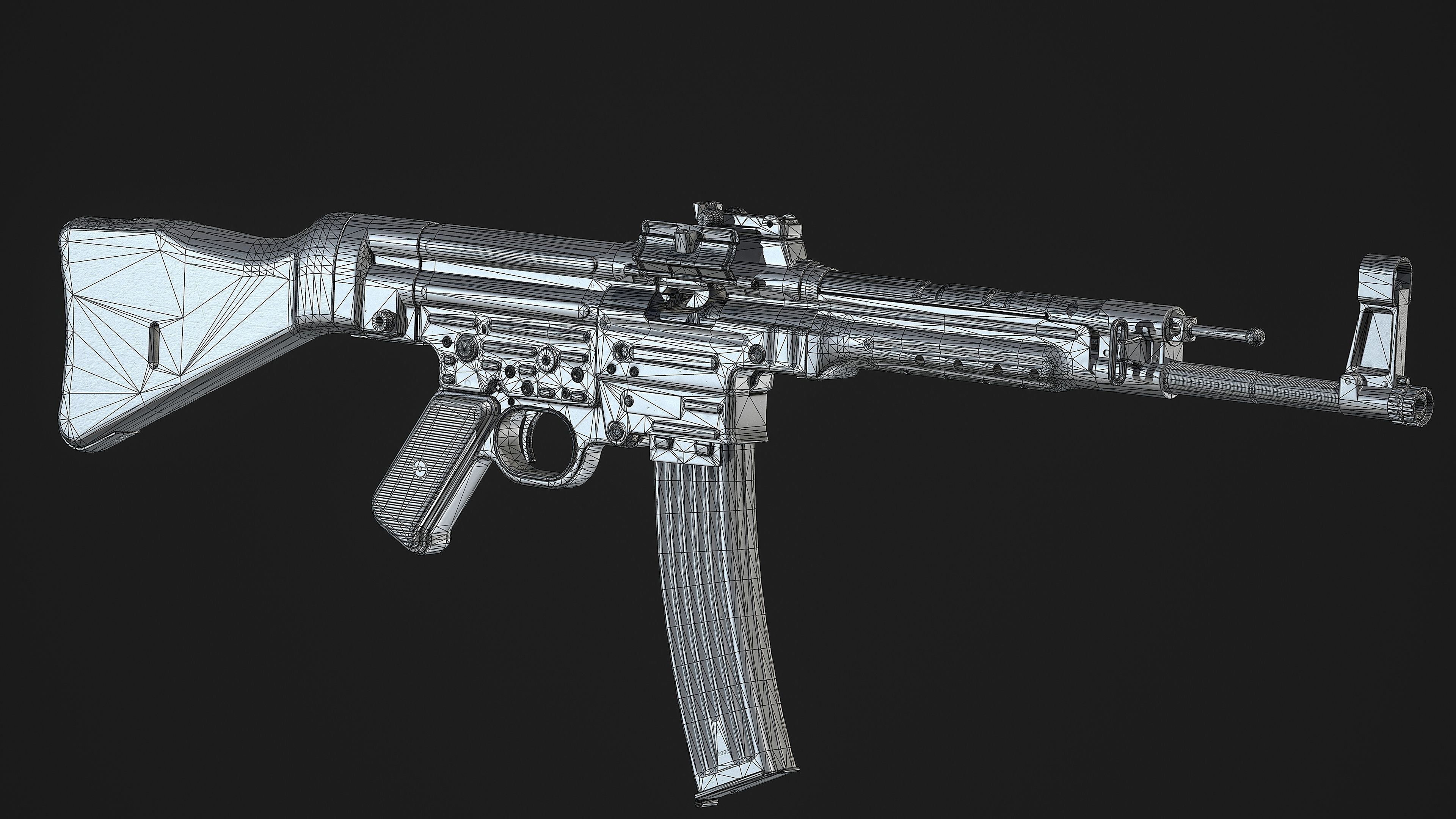 sturmgewehr 44 stg44 Low-poly 3D model_13