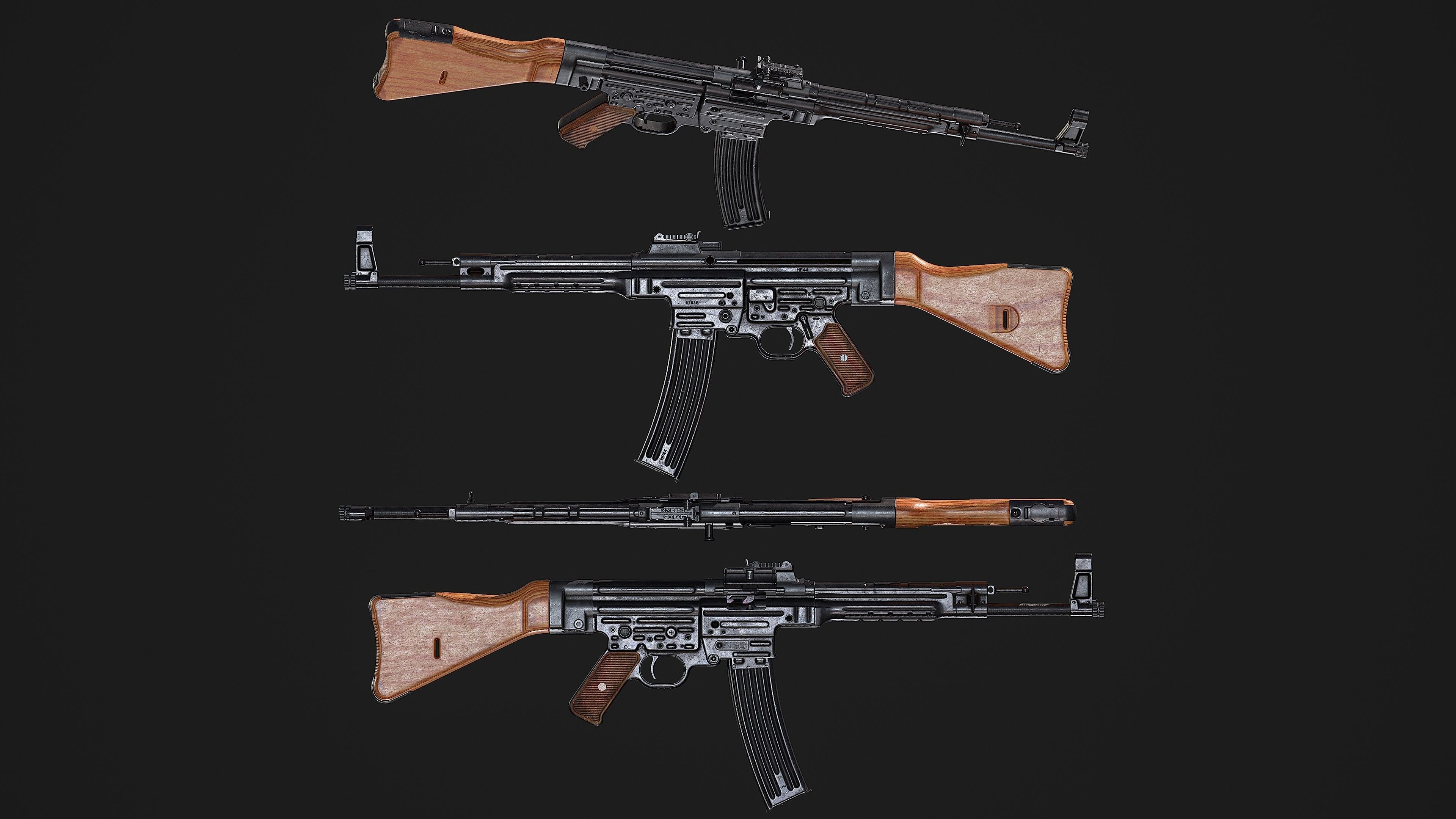 sturmgewehr 44 stg44 Low-poly 3D model_1