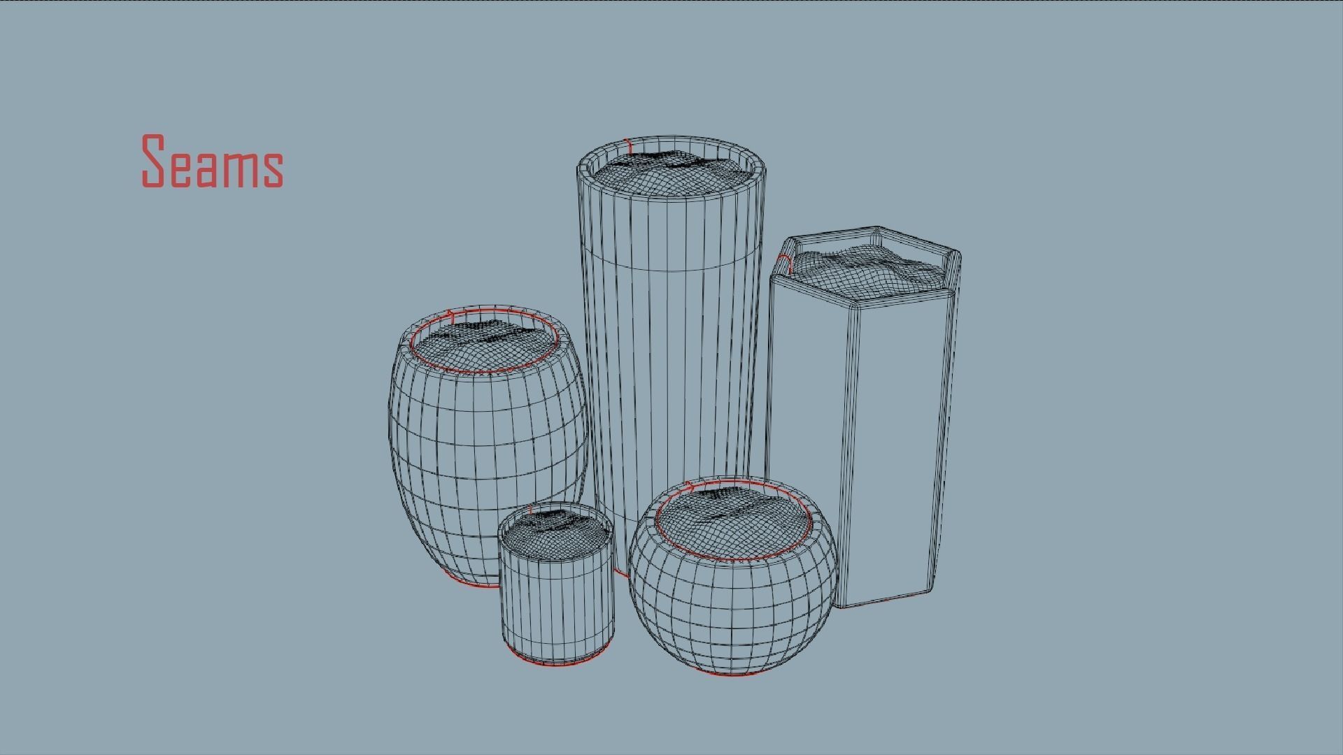 Plant Pots Low-poly 3D model_4